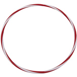 Hula Hop ring -Ø65 cm (Rød/hvid)