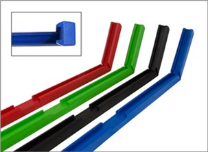 Kantbeskyttelse til basketplade - U-profil - Sort