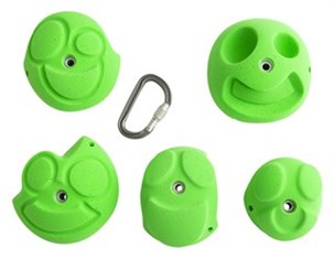 Klatregreb med smiley ansigter - grønne