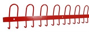 Knagerække, L105 cm - Rød