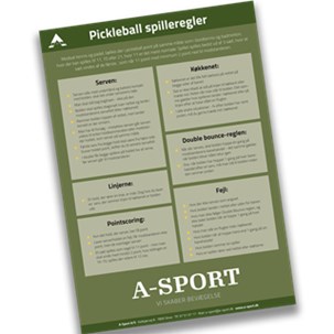 Pickleball regelsæt