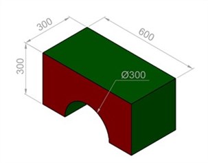 Skål halvrund - skummodul