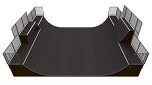 Skate rampe Compo halfpipe base