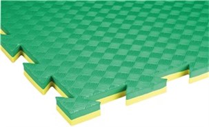 Soft gulv grøn/gul 100x100x2cm