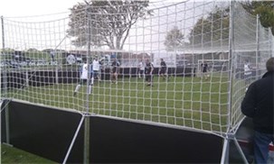 Spærrenet til flexfodbold bane