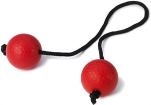 Stigegolf-kugler - rød, 3 stk.  - gummi