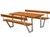 Wega Bord/Bænkesæt m/ryglæn - grundmalet teak
