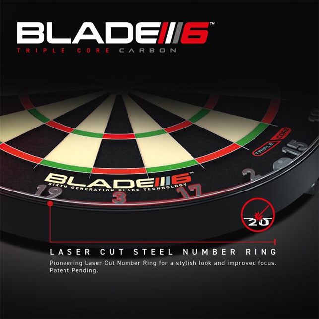 Dart skive Blade 6 Triple Core bristle