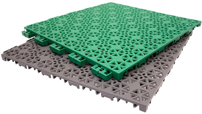 Pickleball bane i PP fliser 30 x 30 x 2 cm