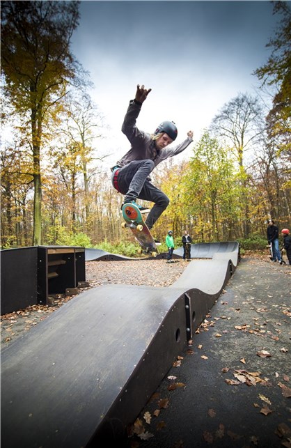 Pumptrack speed ring med op/nedkørsel BLÅ