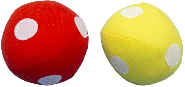 Målveste i to farver (3+3 stk) med 2 velcrobolde.