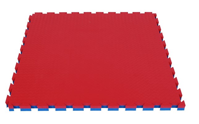 Soft gulv blå/rød 100x100x2cm 10 stk.