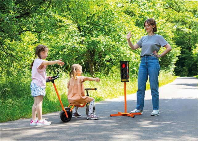 Trafiklys til cykelbane og trafikleg