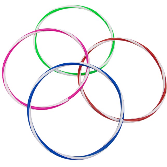 Hula Hop ring - Ø50 cm Grøn/Hvid