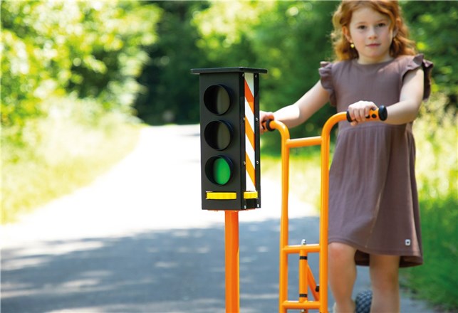 Trafiklys til cykelbane og trafikleg