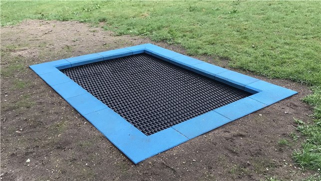 Mini trampolin til nedgravning 200x200 cm