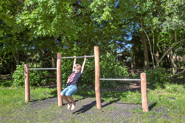 Robinia kolbøttestativ - 3 fag