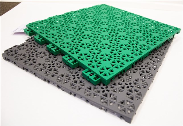 Pickleball bane i PP fliser 30 x 30 x 2 cm