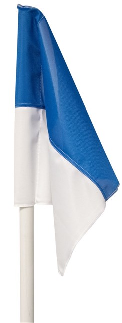 Hjørneflag Blå/hvid - delt farveskift