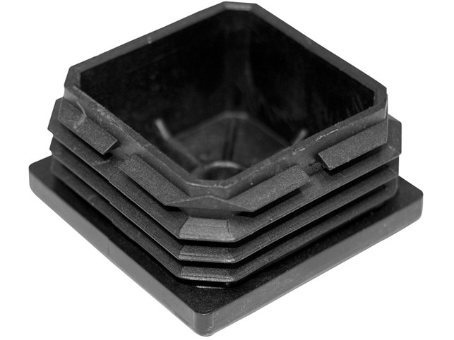 PDL plastprop/rørben 50*50 mm (udv. mål) sort