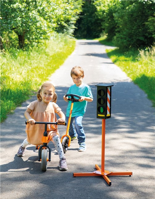 Trafiklys til cykelbane og trafikleg