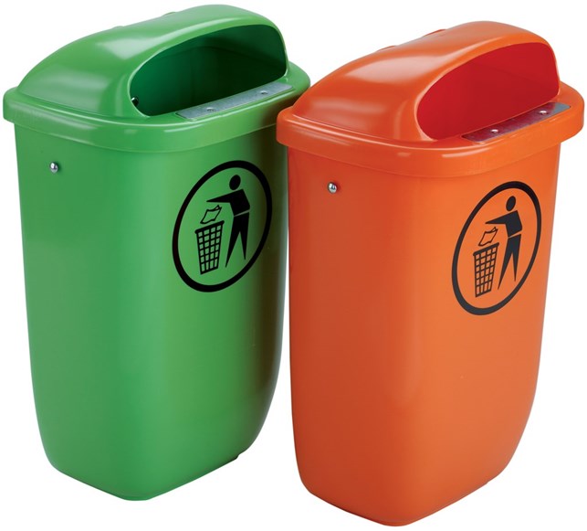 Affaldsbeholder, grøn, 50 ltr.