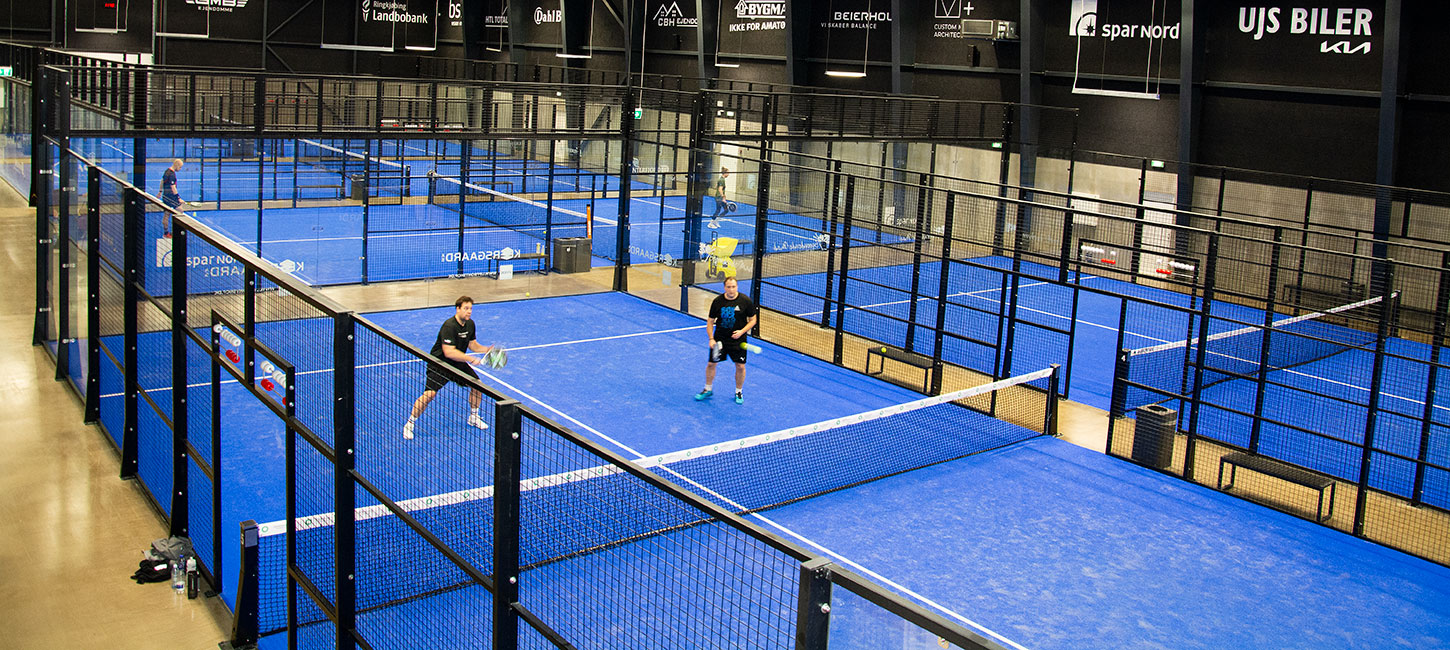 Indendørs padelbane model Panorama fra A-Sport.