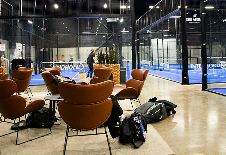 Indendørs padelbaner model Panorama fra A-Sport.