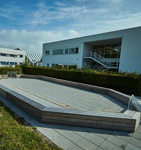 Den store ovale pannabane ved Høje Taastrup Gymnasium