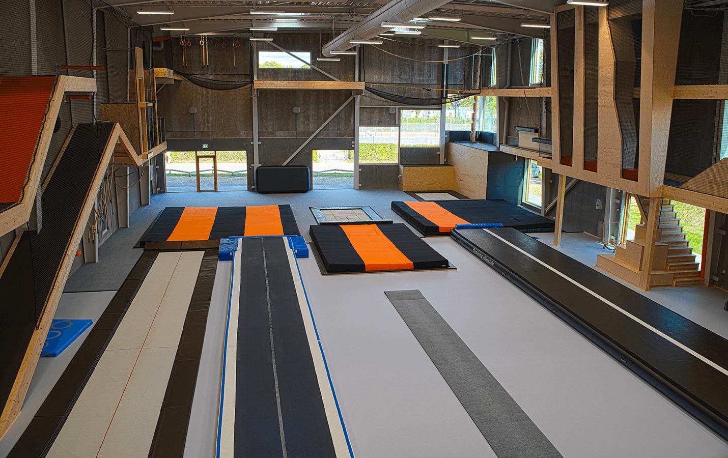 OVerblik over bevægelseshallen i Springcenter Aarhus