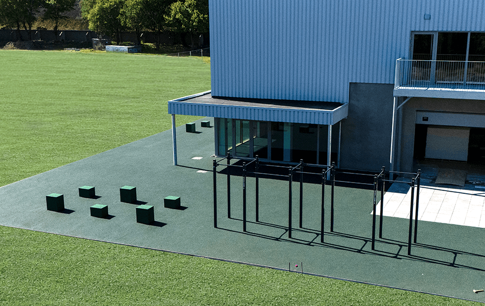 Oversigt over outdoor fitness område