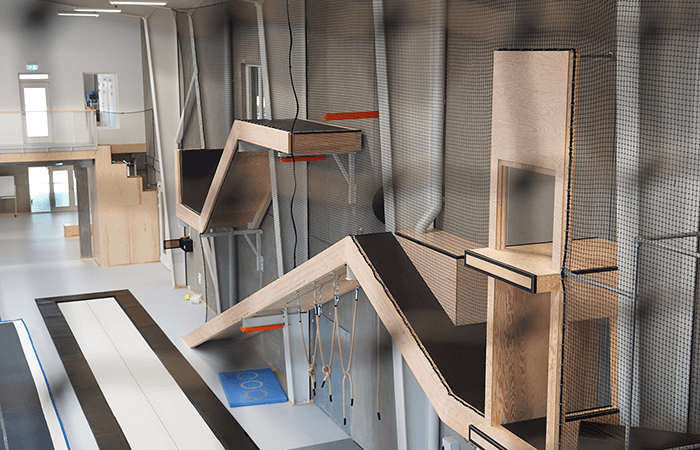 En sektion i reolen, springcenter aarhus