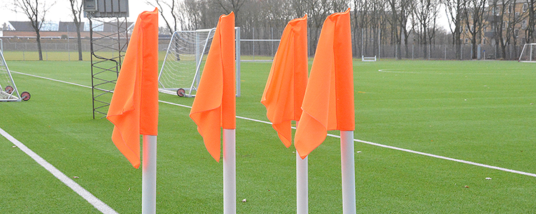 Hjørneflag på fodboldstadion