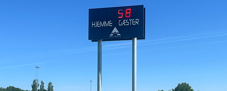 Scoringstavle på idrætsstation